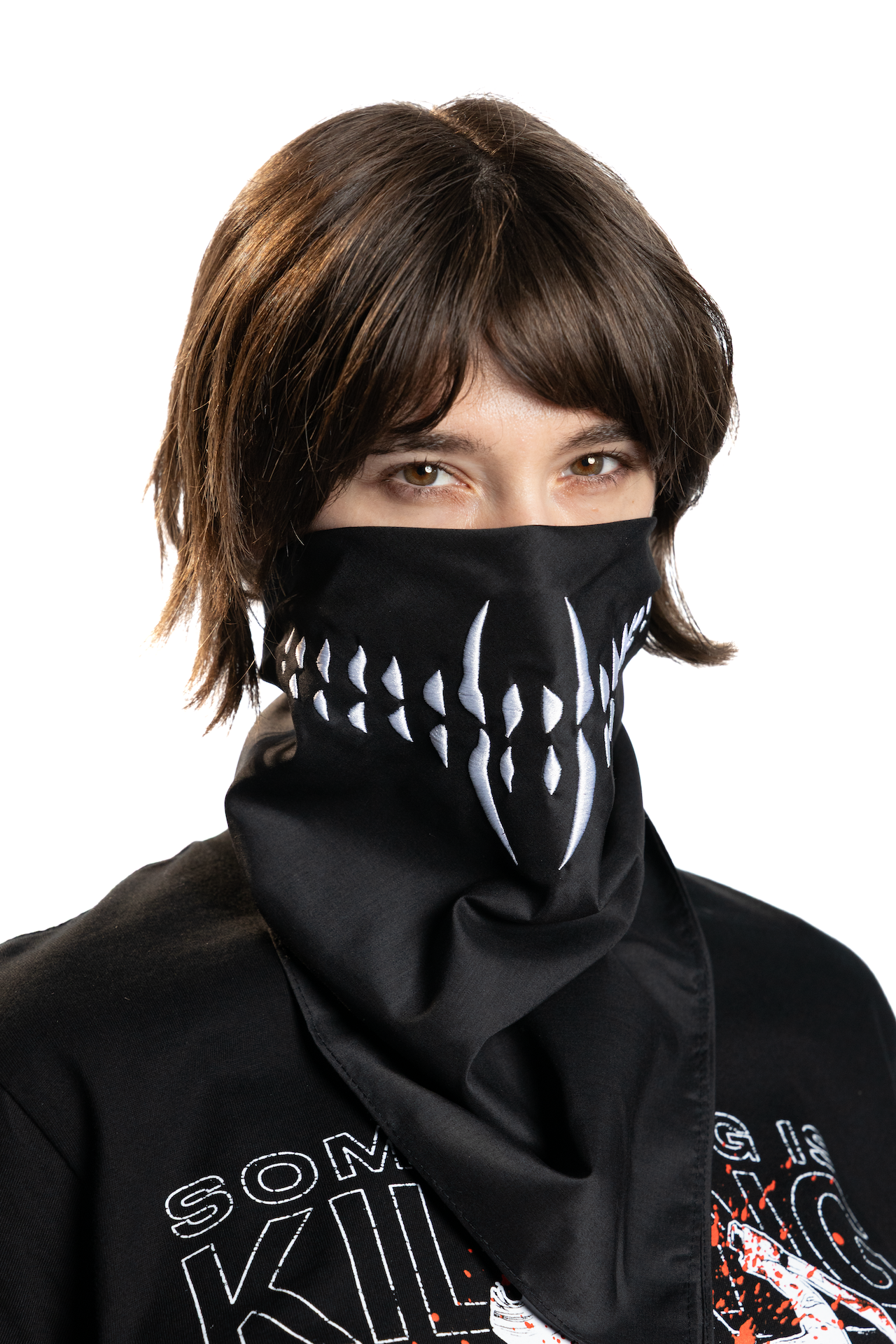 
                  
                    Deluxe EMBROIDERED SOMETHING IS KILLING THE CHILDREN - BLACK BANDANA
                  
                